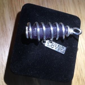 Amethyst & 925 Sterling Silver Wrapped Necklace